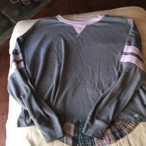 Waffle knit long sleeve Hollister shirt